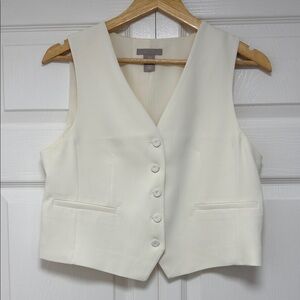 H&M Cream Classic Women's Button Vest
